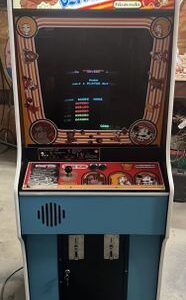 A video game console with a large screen.