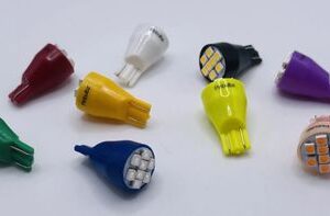 Assorted colored T10 LED wedge bulbs