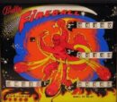 A pinball machine with the ball and fireball on it.