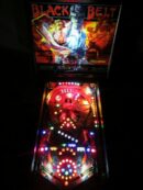 Black Belt pinball machine with colorful lights
