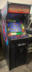 A video game machine with many different colors.