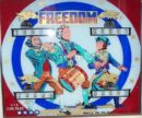 A close up of the game board for freedom