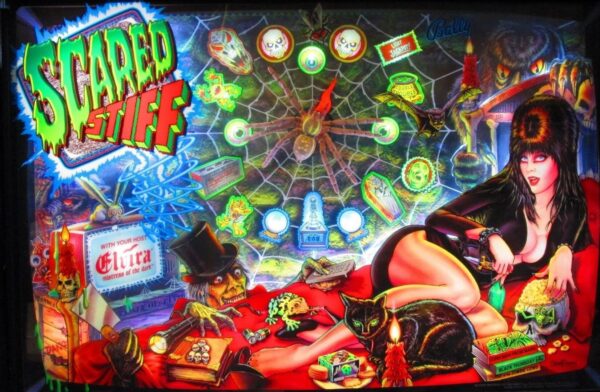 A colorful picture of a game board with various items.
