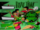 A green and white poster with the beatles on it.
