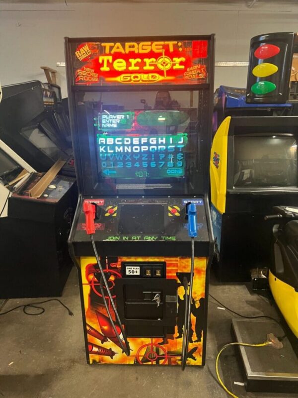 Target Terror Gold arcade shooting game cabinet