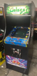 Galaga arcade cabinet with colorful bezel