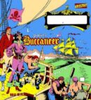 A cartoon of pirates and their crew.