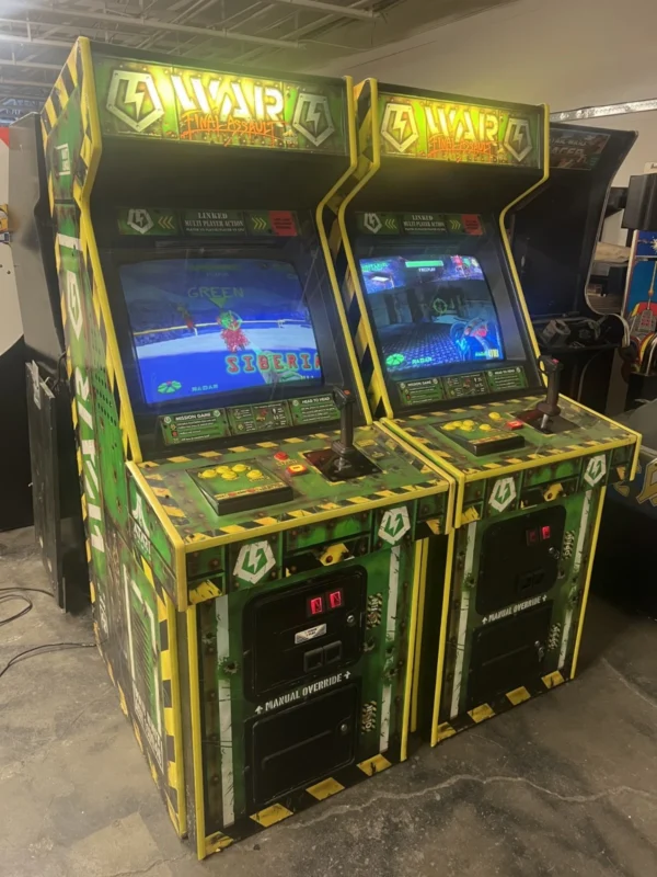 WAR FINAL ASSAULT ARCADE MACHINES by ATARI 1999 -2 ARCADES