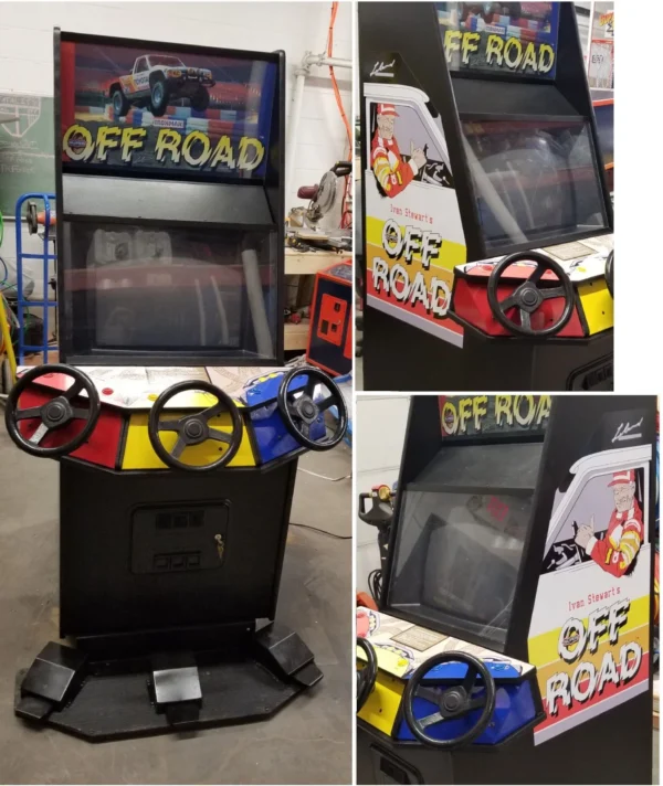 IVAN STEWART OFF ROAD ARCADE MACHINE by LELAND 1989